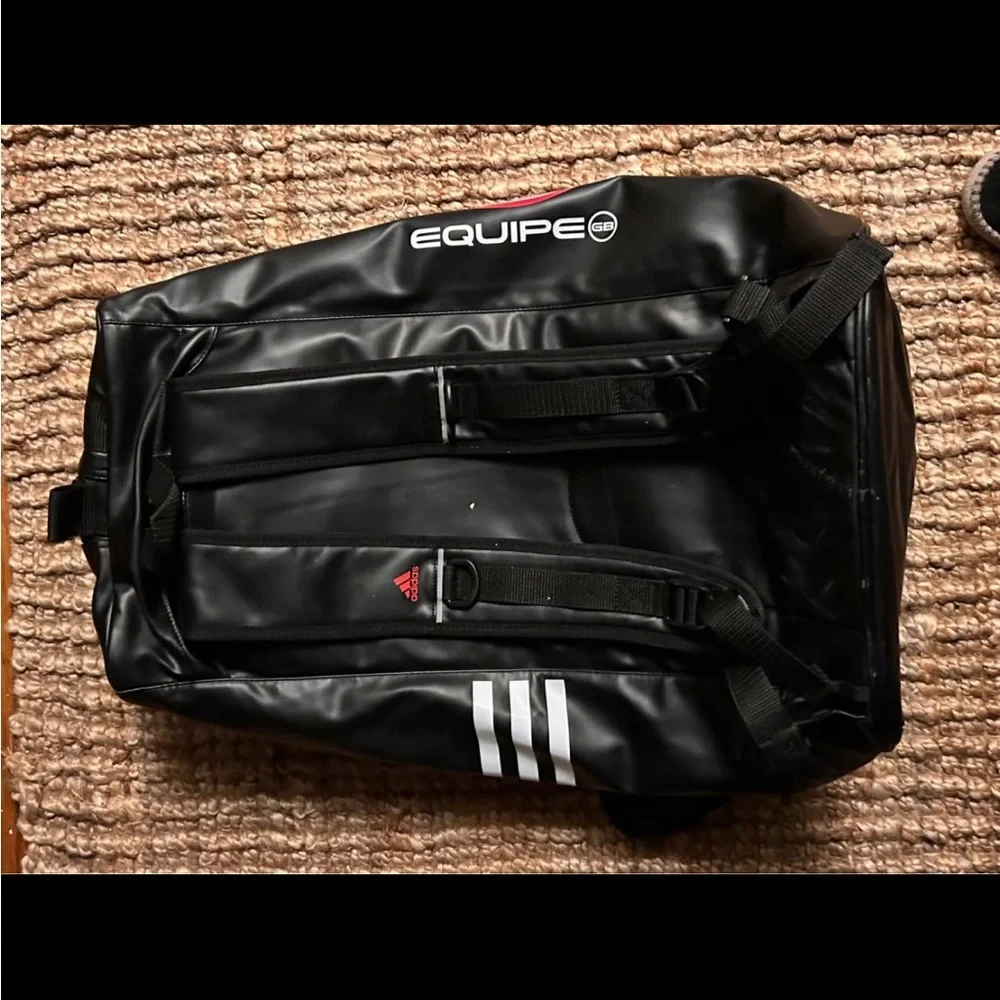 Adidas Equipe Gracie Barra Jiu Jitsu Competition Team Black Sports Duffel Bag - Picture 6 of 6
